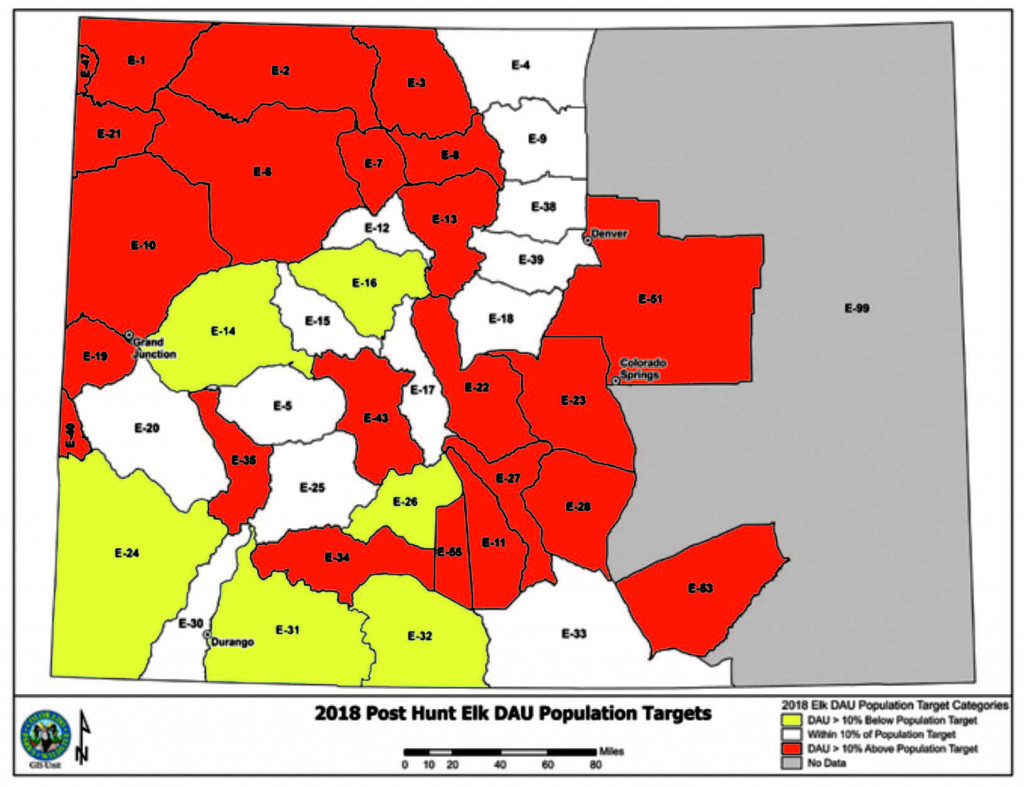 Colorado Elk Population Density Map Sunday River Trail Map